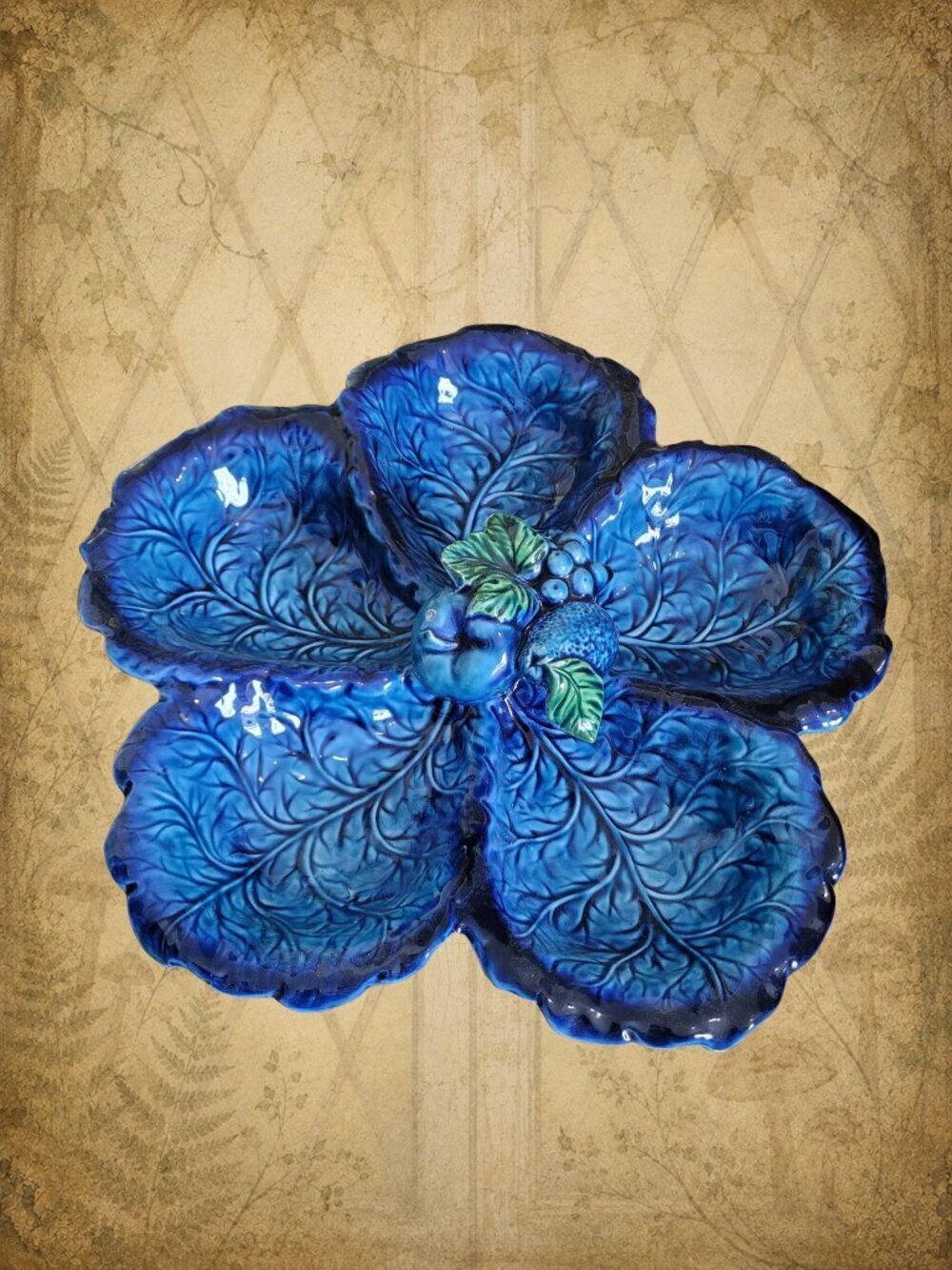 Pantry Pixie Hoard π―π§ββοΈ Rare INARCO Mood Indigo E-2870 Ceramic Serving Tray